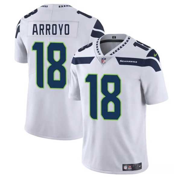 Men & Women & Youth Seattle Seahawks #18 Elijah Arroyo White 2025 Draft Vapor Limited Stitched Jersey